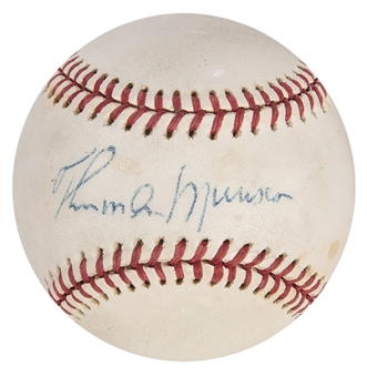 Thurman Munson Signed OAL MacPhail Baseball (Beckett)